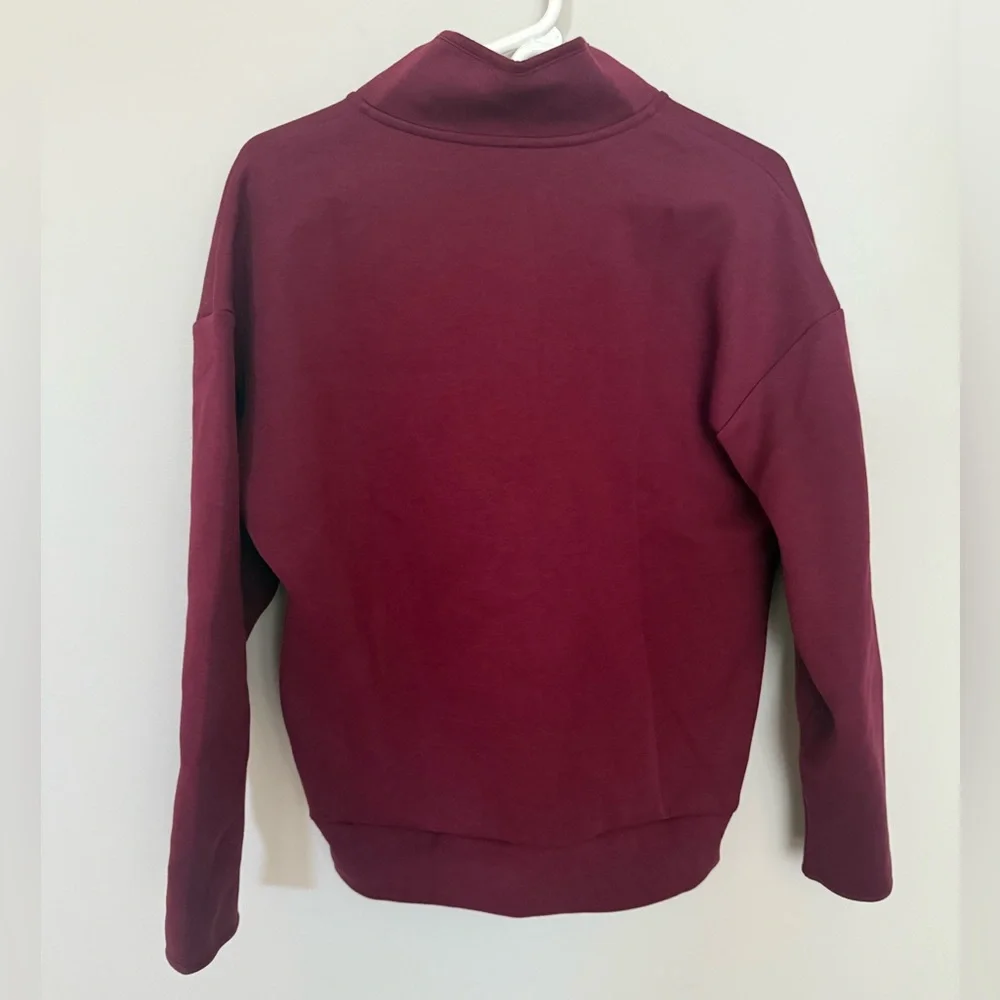 NWT! Banana Republic Factory Wine Knit Quarter Zip Sweatshirt Medium